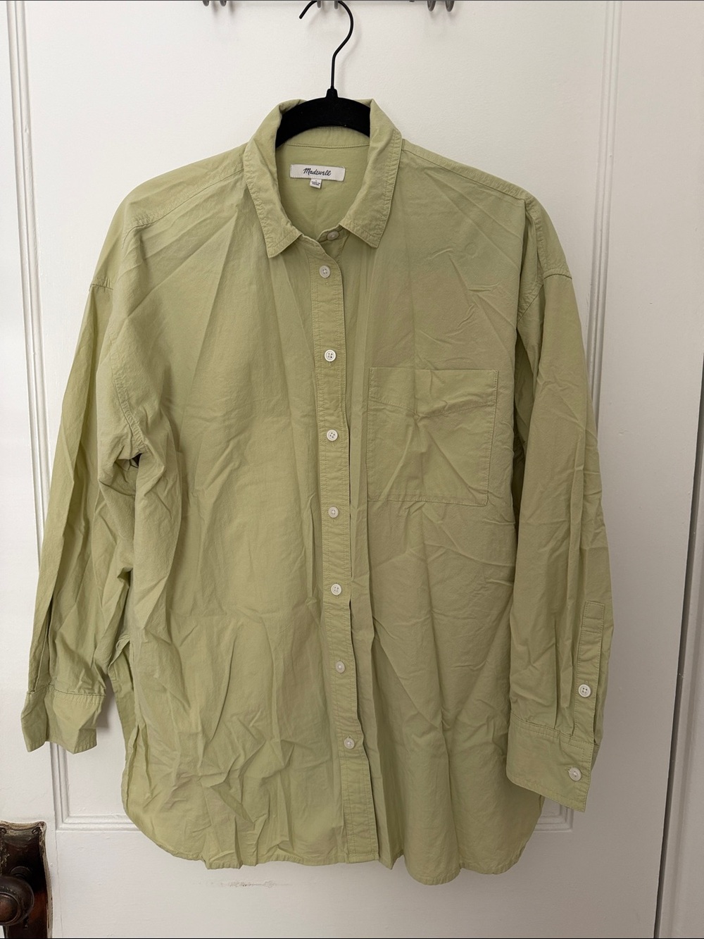 Madewell Light Green Button Down Poplin Shirt
